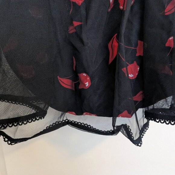 Emily The Strange x Unique Vintage Cherry Cats Skirted Wendy Swimsuit - Picture 8 of 10